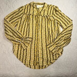 Anthropologie Maeve Dachshund Fredericka Button Down Shirt